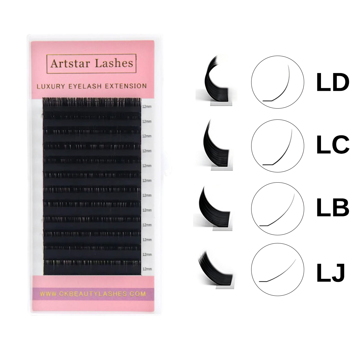 Eyelash Extension Human Hair - Индивидуальные накладные ресницы M L LJ