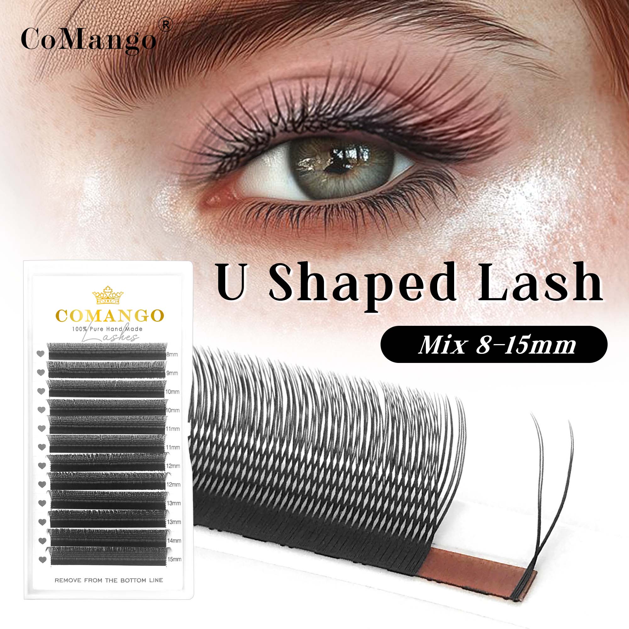 Eyelash Extension Human Hair - CoMango U YY ресницы натуральные накладные