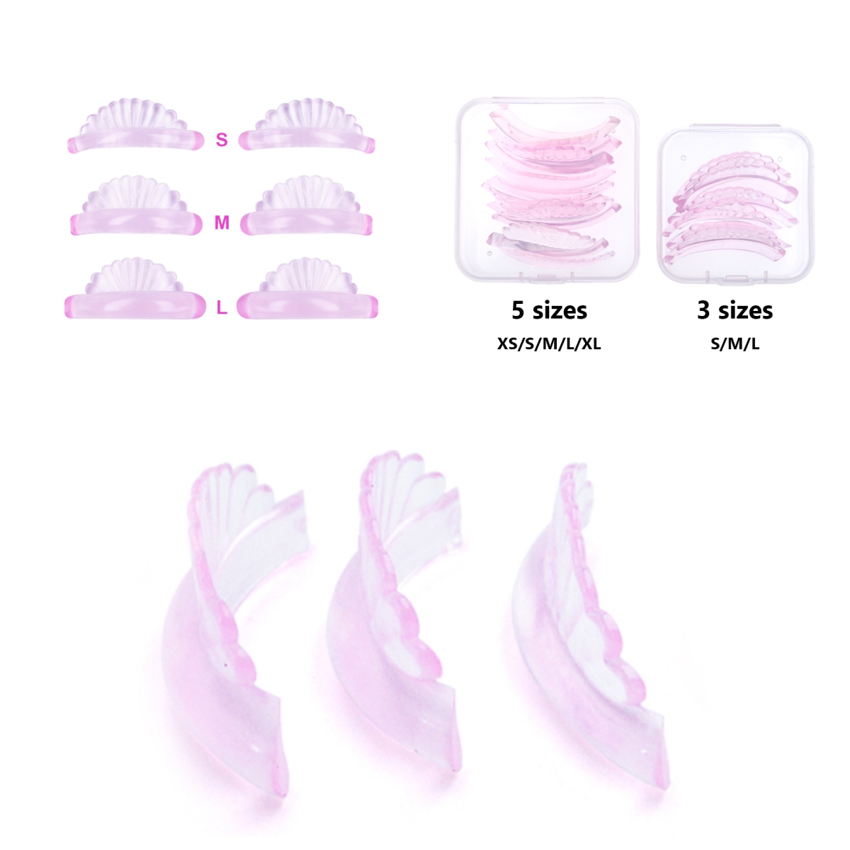 3 пары или 5 пар силиконовых п – обзор и цена Eyelash Extension London