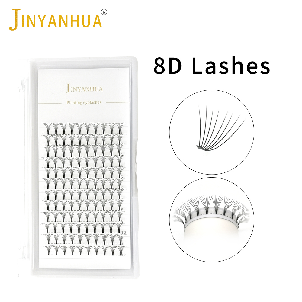 Накладные ресницы JINYANHUA 8D – обзор и цена Eyelash Extension Human Hair