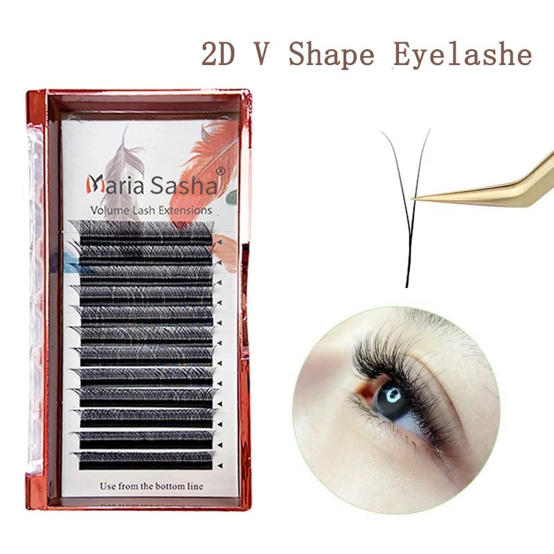 Наращивание ресниц MARIA 2D Y- – обзор и цена Eyelash Extension Human Hair