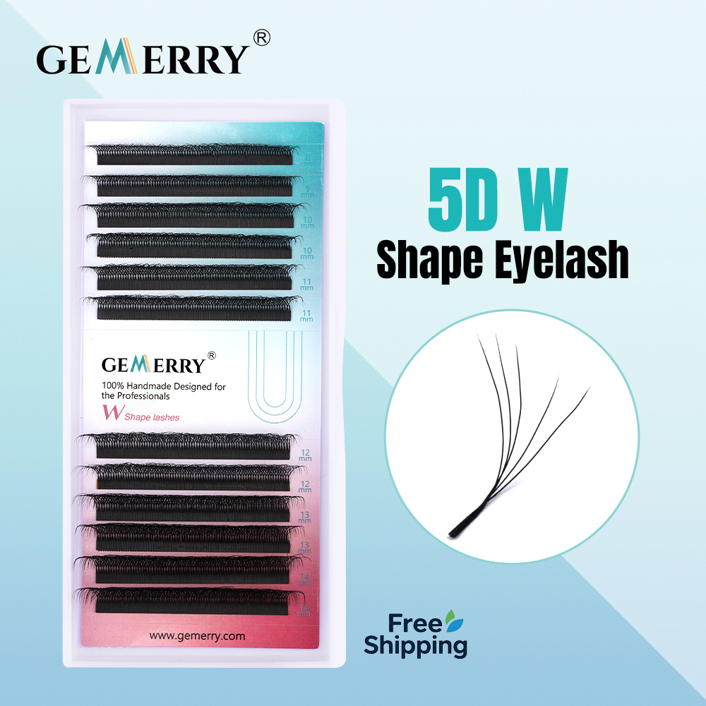 Накладные ресницы GEMERRY 5D W – обзор и цена Eyelash Extension Human Hair
